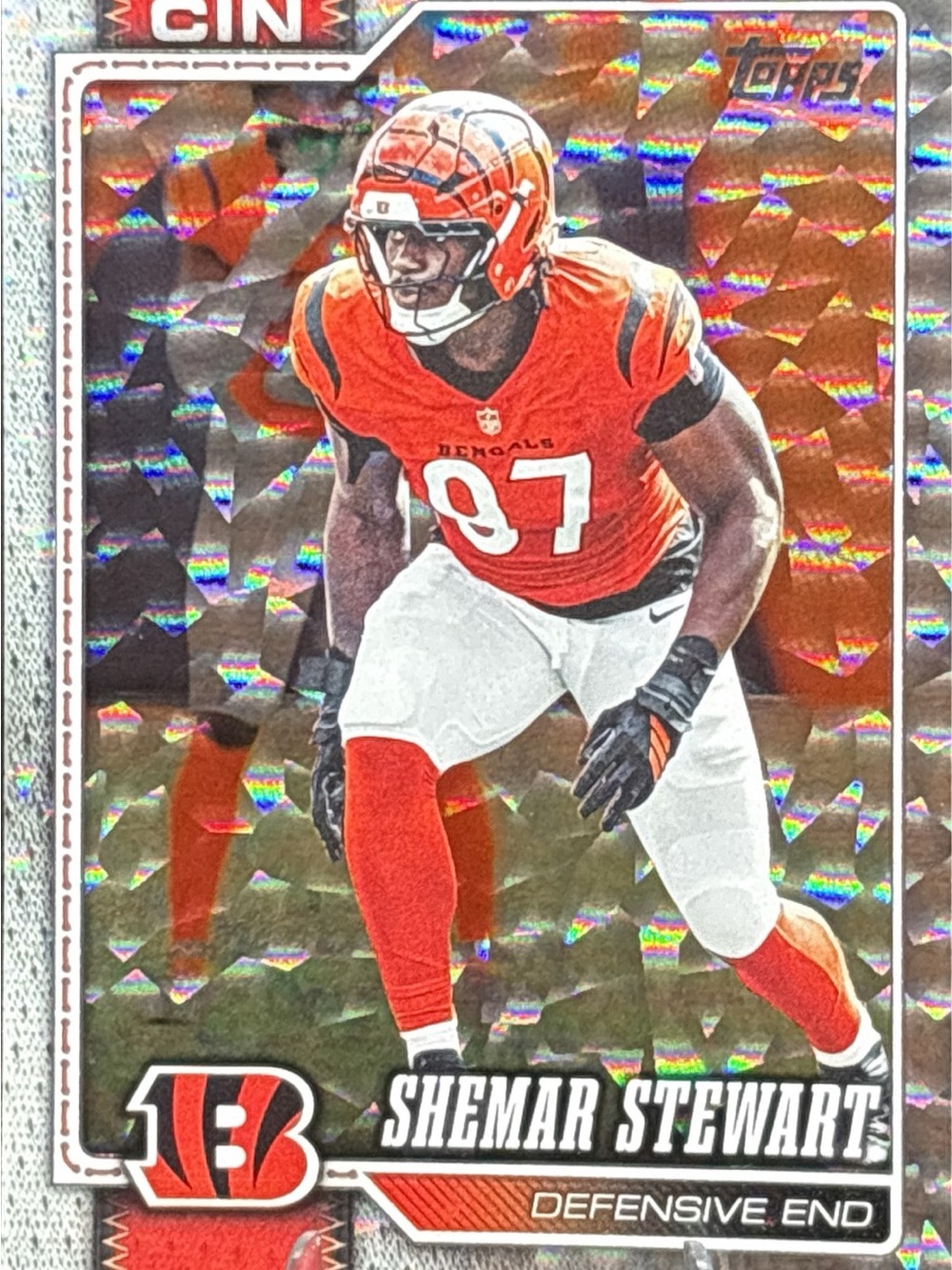 Topps Shemar Stewart Bengals Card - Refractor